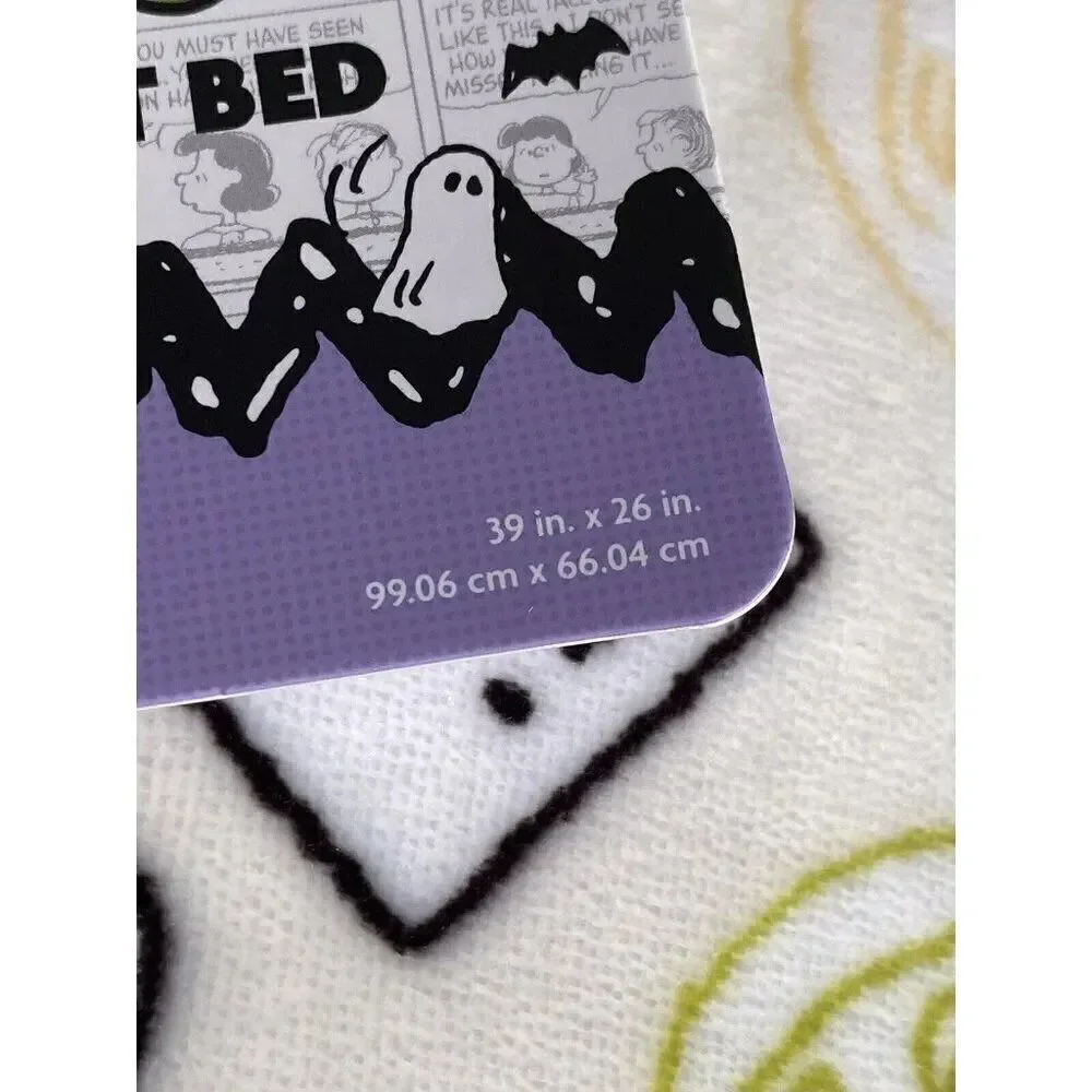 PEANUTS SNOOPY Halloween Dog Cozy Pet BED Super Soft Jack O Lantern BOO 39 X 26”